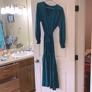 Shein full length dress satin